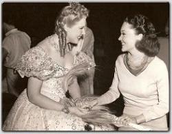 Maureen chats with Maliza Korjus, the Viennese opera beauty making her debut in MGM's The Great Waltz.